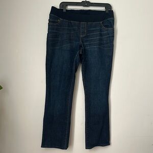 Liz Lang Maternity Jeans Pants Dark Blue Denim Maternity Jeans size 10